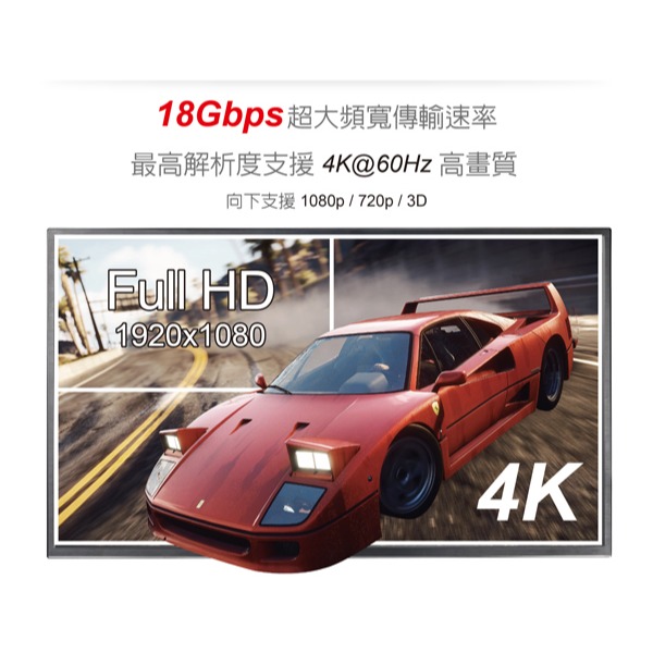 伽利略 HDMI 4K@60Hz 影音切換器 3進1出 加 4K@60Hz 2米線-細節圖11