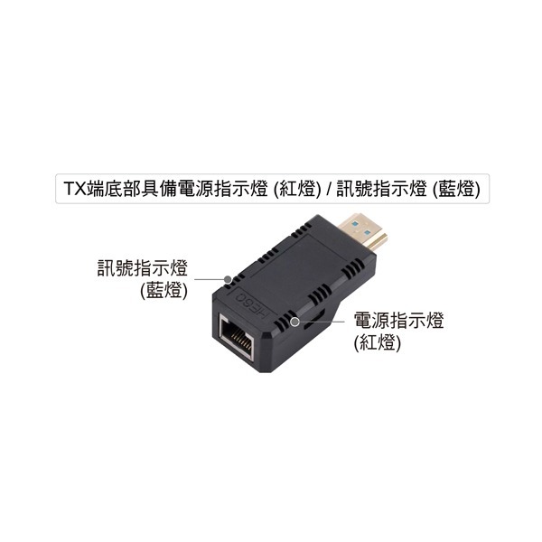 伽利略 HDMI 網路線 影音延伸器 60m (不含網路線)(HDR600A)-細節圖6