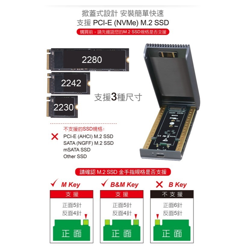 伽利略 USB4 40Gbps M.2 NVMe SSD 鋁合金風扇 翻蓋式外接盒 (M2NVU4F)-細節圖4