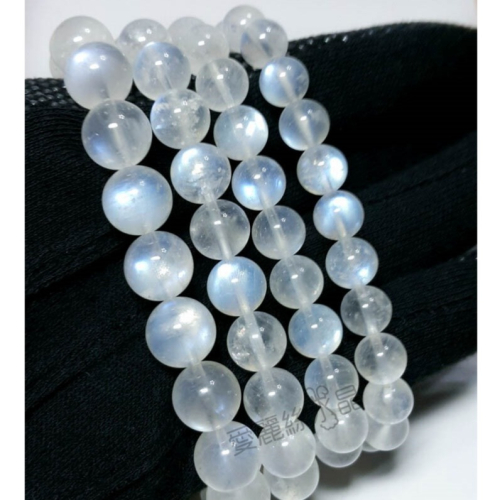 👑愛麗絲水晶👑 7A級 透料等級 天然斯里蘭卡 藍月光石圓珠 手珠 手鍊 現貨