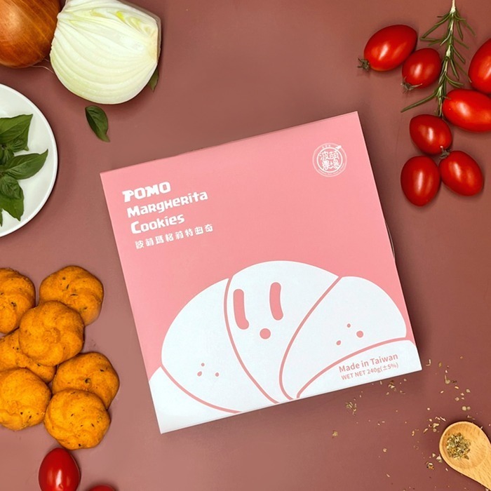 【波萌農場】蕃茄瑪格麗特曲奇分享盒 Pizza口味 手工餅乾 鐵盒 240g【2024特色伴手禮大賞】-細節圖2