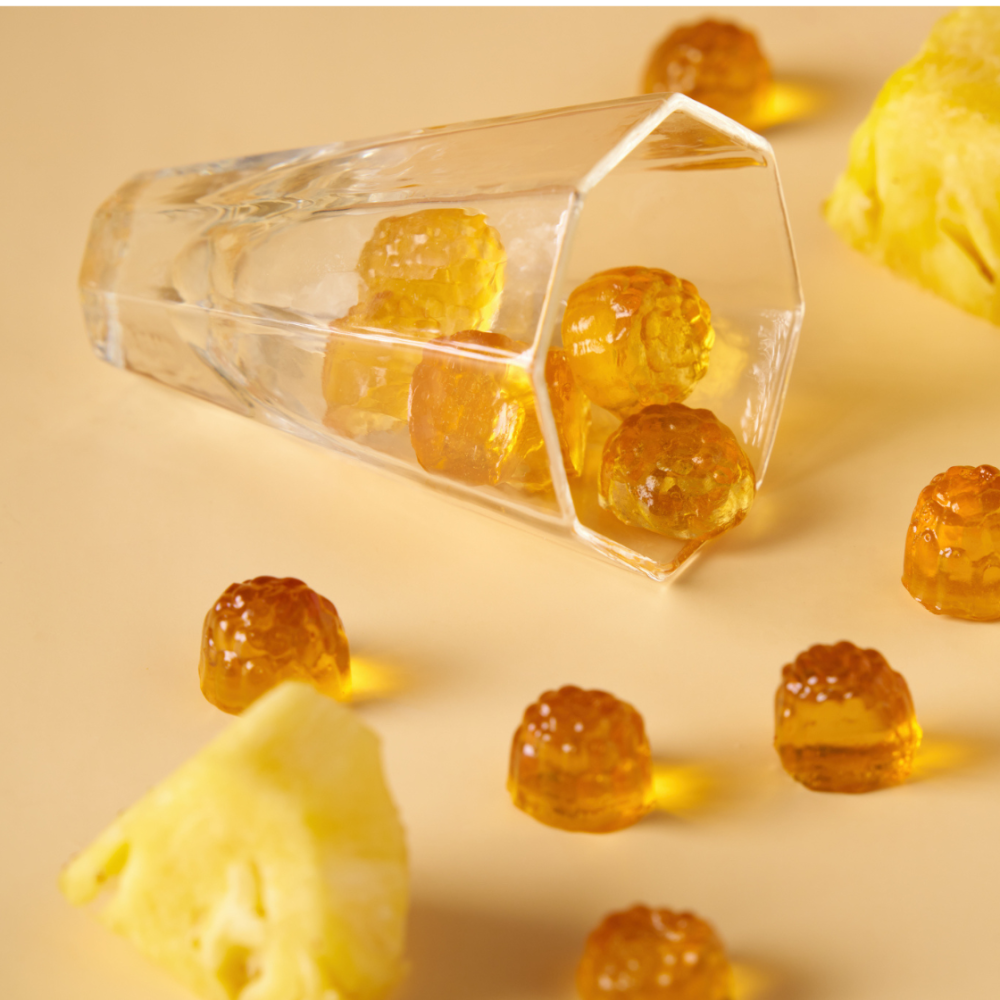 【波萌農場】波萌QQ粒粒菓 (鳳梨) 水果軟糖 有機水果 低熱量零食 45克-細節圖2