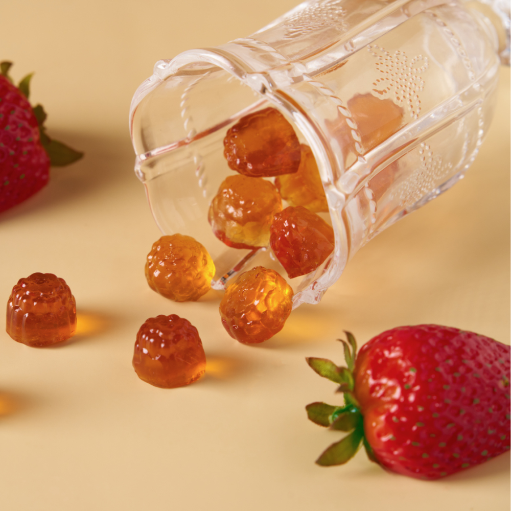 【波萌農場】波萌QQ粒粒菓 (草莓) 水果軟糖 有機水果 低熱量零食 45克-細節圖2