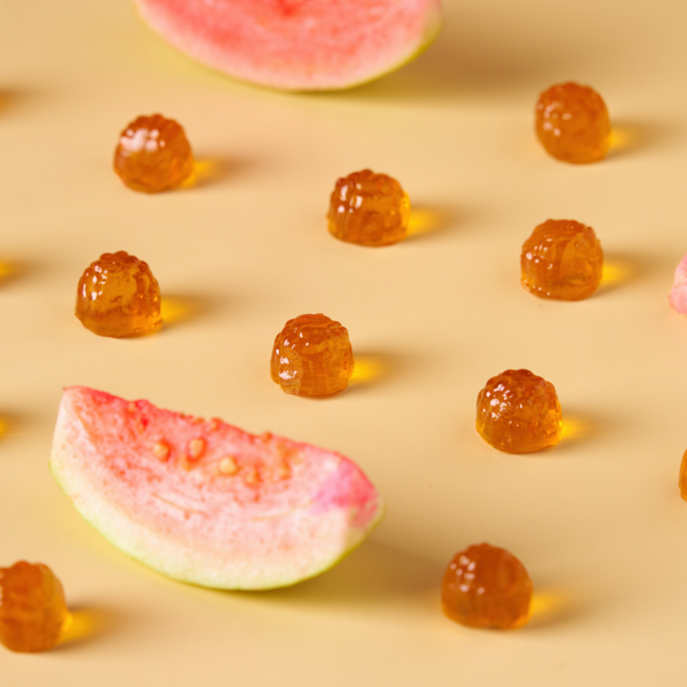 【波萌農場】波萌QQ粒粒菓 (紅心芭樂) 水果軟糖 有機水果 低熱量零食 45克-細節圖3