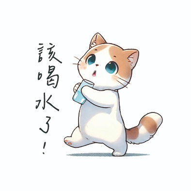 【該喝水了】3x3cm
