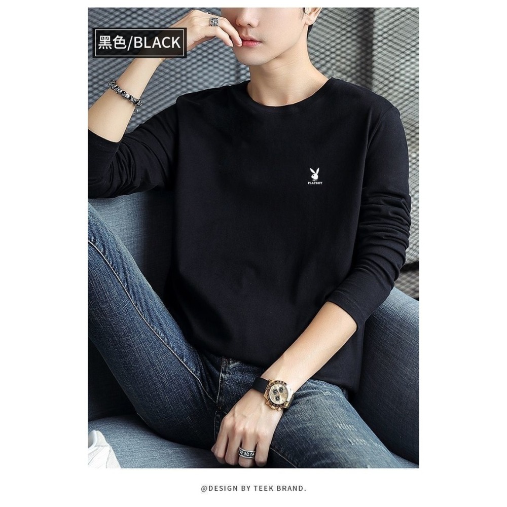 春秋純棉圓領休閒T恤-細節圖4