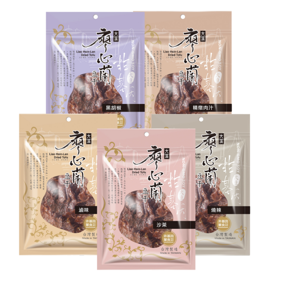 【官方直營】廖心蘭豆干-非基改黑胡椒(素食)-細節圖2