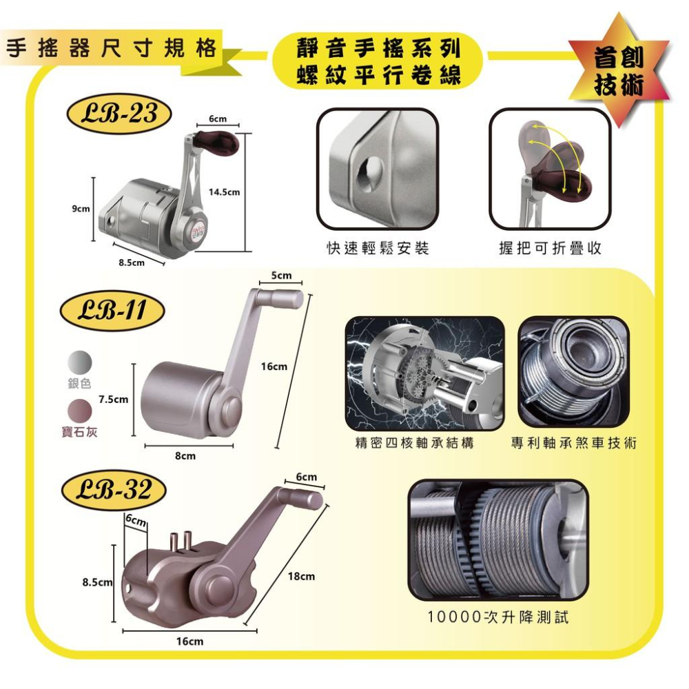 (缺貨中!)ANASA安耐曬-手搖式：單桿/雙桿LB-G11(超質感寶石灰)【升級版推拉】手搖升降鋁合金曬衣架~缺貨中-細節圖7