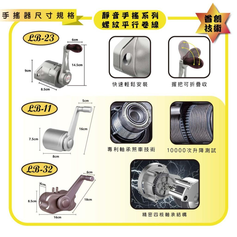 **手動款第一名**ANASA安耐曬-(剛貨到!熱騰騰!) 手搖式：雙桿LB-32【獨家升級版推拉式】手搖升降鋁合金曬衣-細節圖7