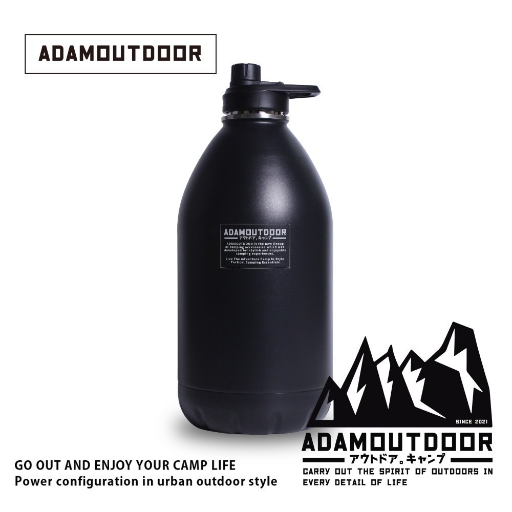 ADAMOUTDOOR｜304不銹鋼雙層砲彈瓶｜3800mL大容量設計-細節圖3