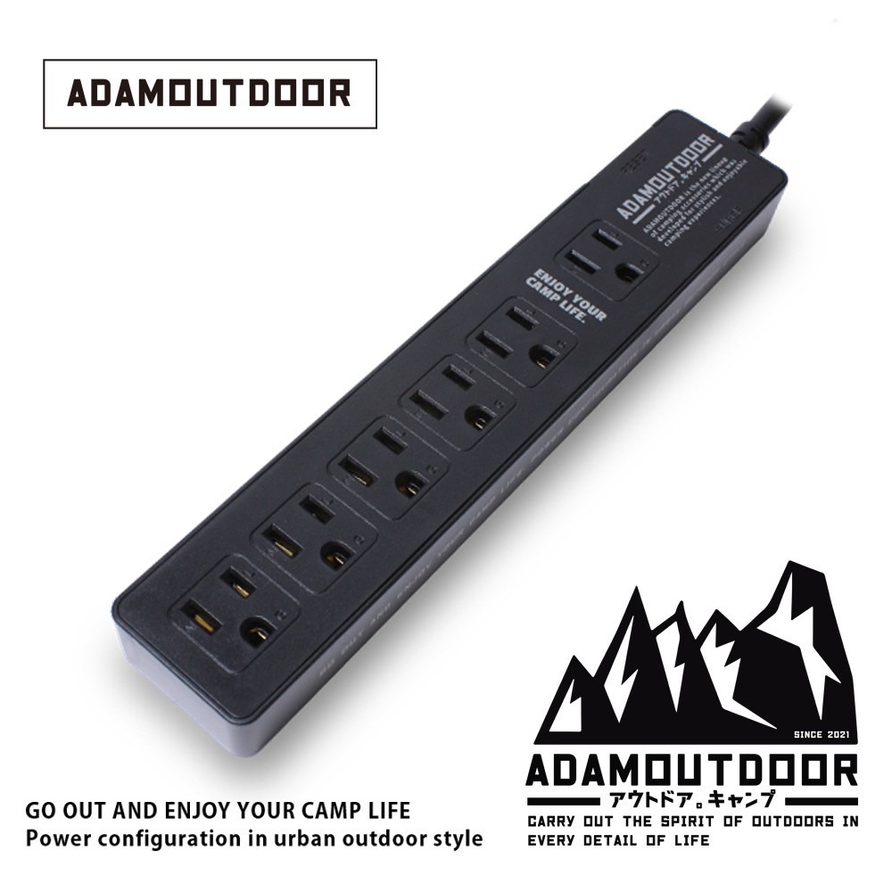 ADAMOUTDOOR｜家用款1切6 延長線1.8M-規格圖1