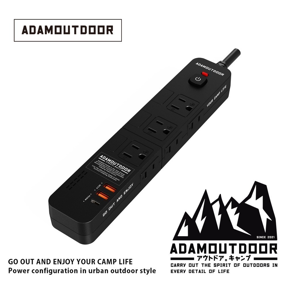 ADAMOUTDOOR｜ 家用款4開6插30WPD｜-規格圖1