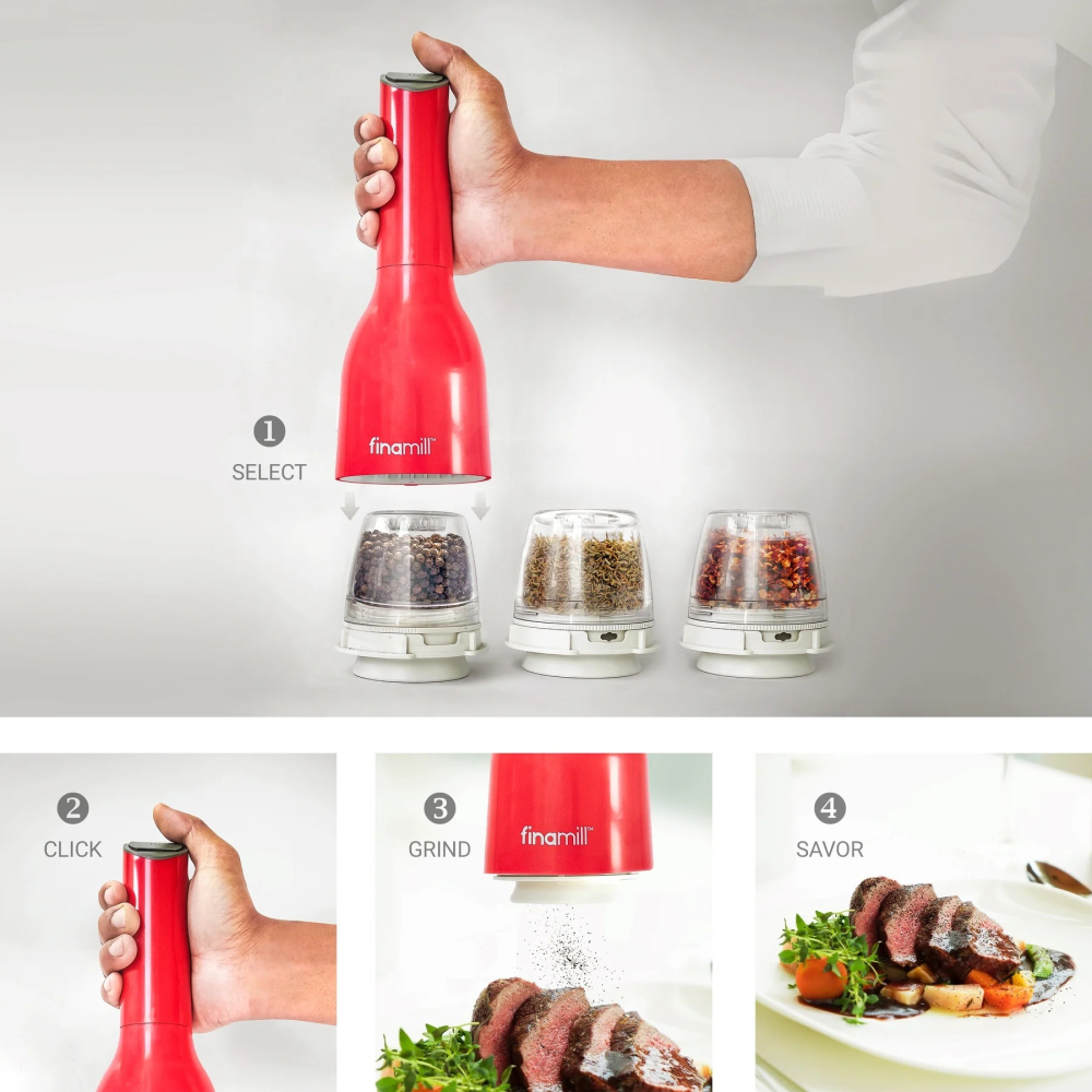 Finamill 電動研磨器｜胡椒/鹽粒/芝麻通用｜2025年最新款｜加碼送四顆AA鹼性電池-細節圖7