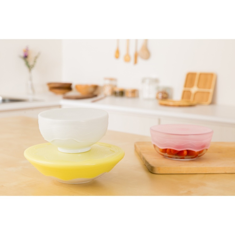 【LE CASSEROLE】白金矽膠立體抗菌保鮮膜_3入（三種尺寸各1）_台灣製-細節圖2