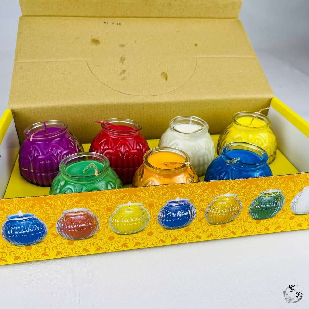 【台中35年老店】蠟燭 七星燈 七彩蓮花燈 紙紮 元寶 金條 蓮花 庫錢 蓮花塔 拜拜用品 小蠟燭 光明燈 酥油蠟燭 鳳-細節圖2