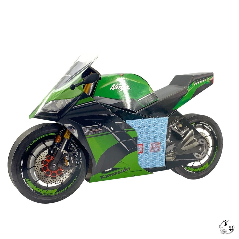 【台中35年老店-紙紮忍者重機】紙紮用品 模擬重機模型 紙紮摩托車 往生祭祀用 紙紮重機車 往生者紙紮供品-細節圖2