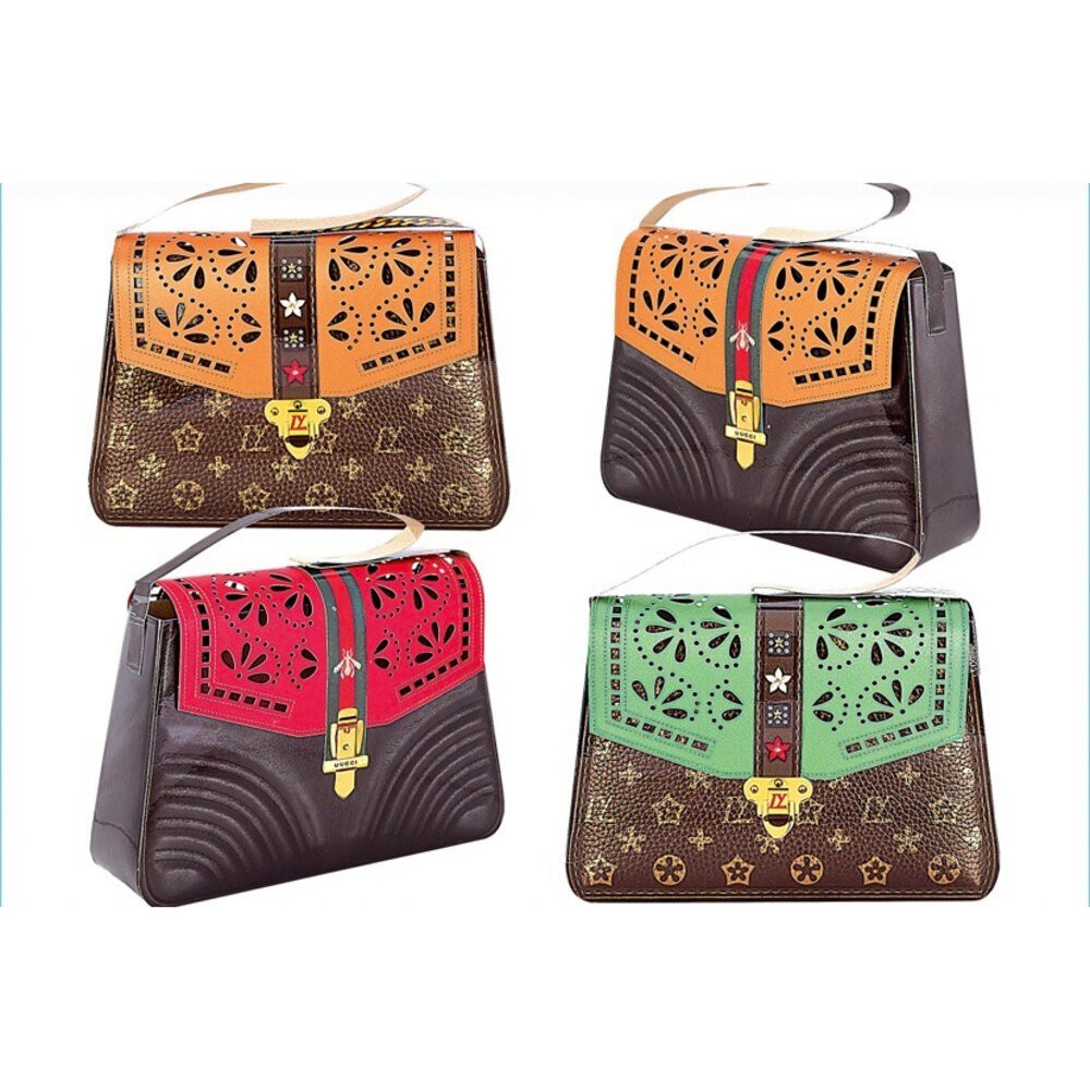 D274-N典雅鏤空女皮包(隨機出貨)