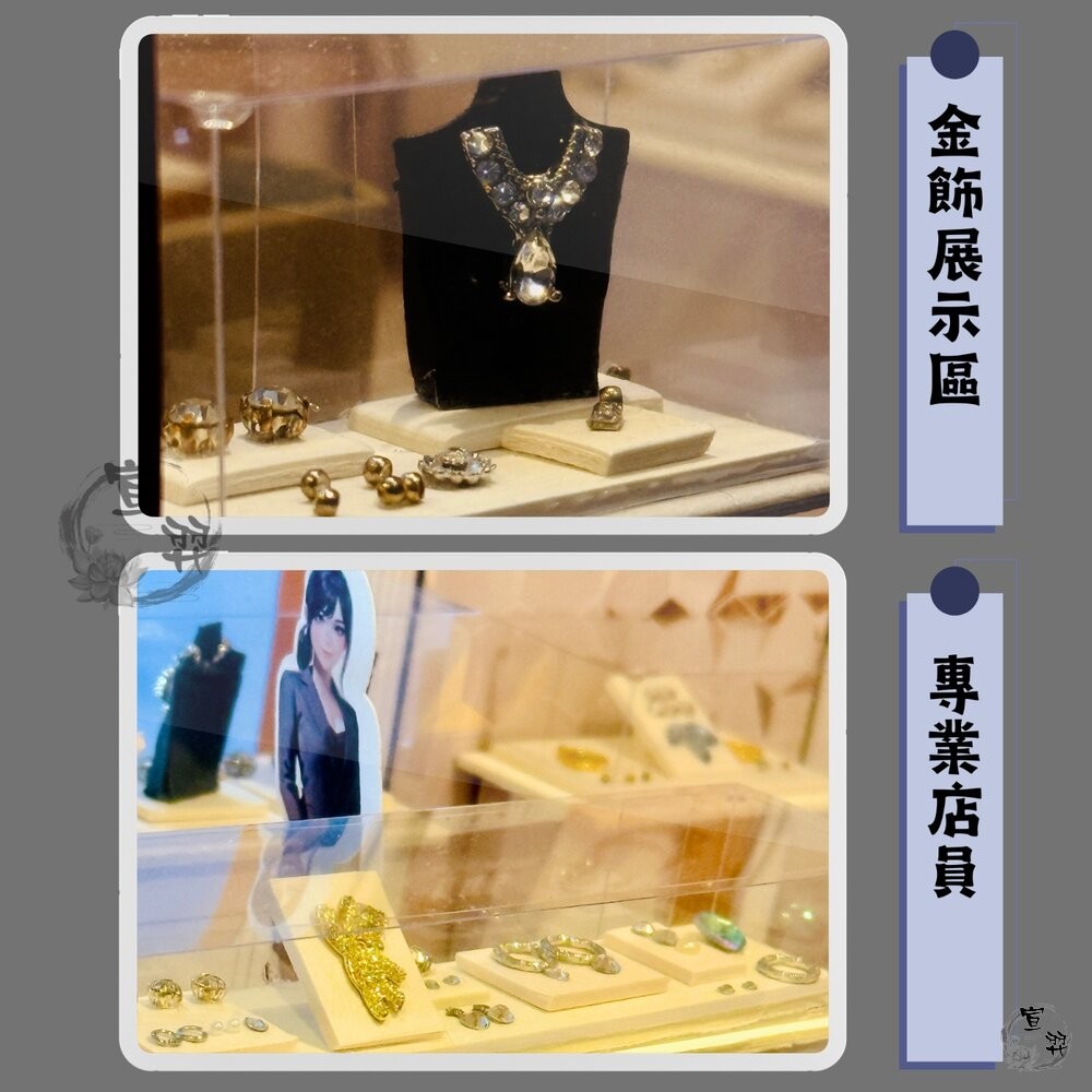 【台中35年老店】銀樓 紙紮金飾 紙紮珠寶 紙紮銀樓店 紙紮銀樓 紙紮珠寶 靈屋 紙紮屋 往生用品 祭祀用品 法會 小爐-細節圖2