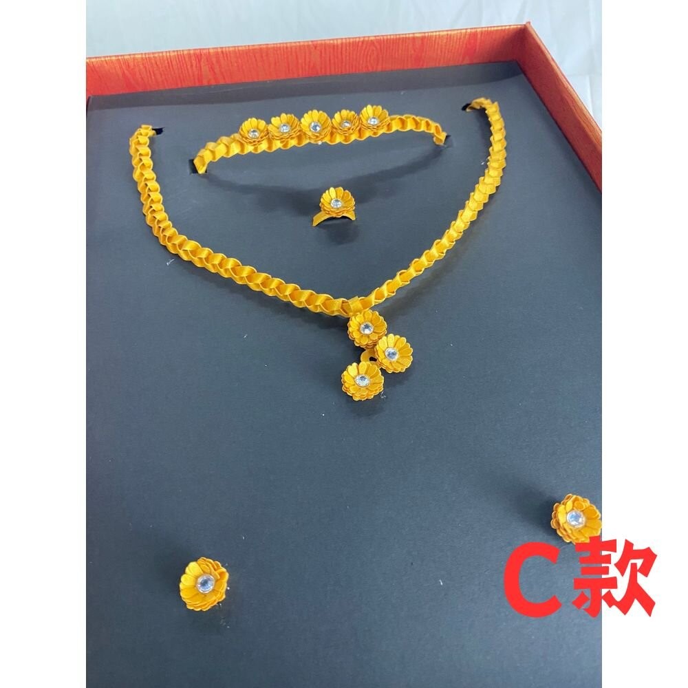 【宣羿】台中南屯37年 紙紮黃金項鍊首飾禮盒 紙紮金項鍊 紙紮黃金項鍊 紙紮黃金 祭祀 追思 祭祖 清明 台製-規格圖7