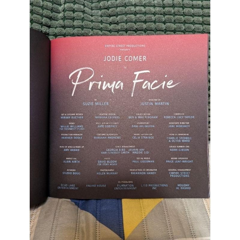 Prima Facie 官方週邊 劇本 節目冊 Jodie Comer 茱蒂康默-細節圖5