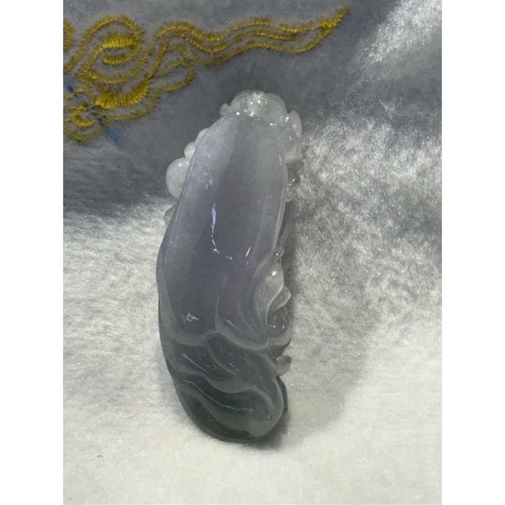 【一心翡翠】*天然緬甸玉翡翠A貨*冰紫羅蘭-鸚鵡玉墜-細節圖2