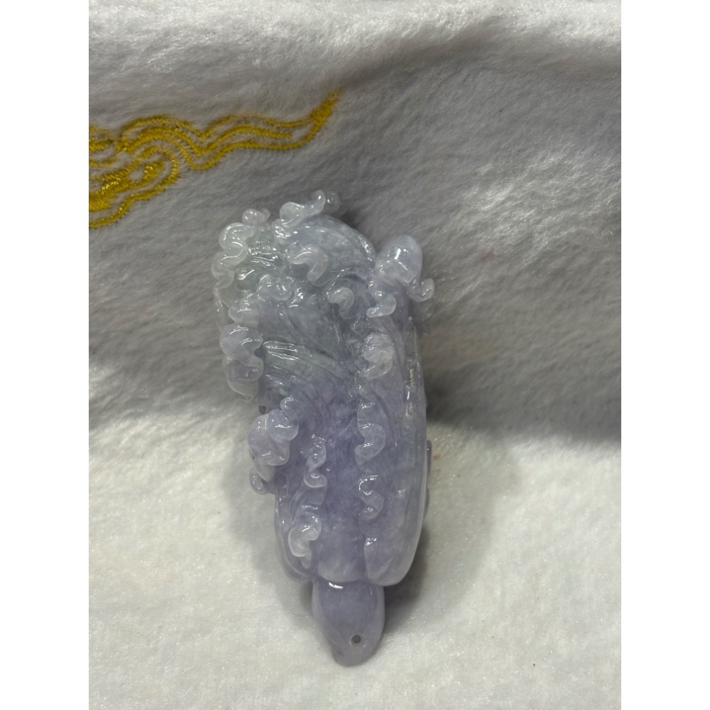 【一心翡翠】*天然緬甸玉翡翠A貨*紫羅蘭-白菜玉墜-細節圖4