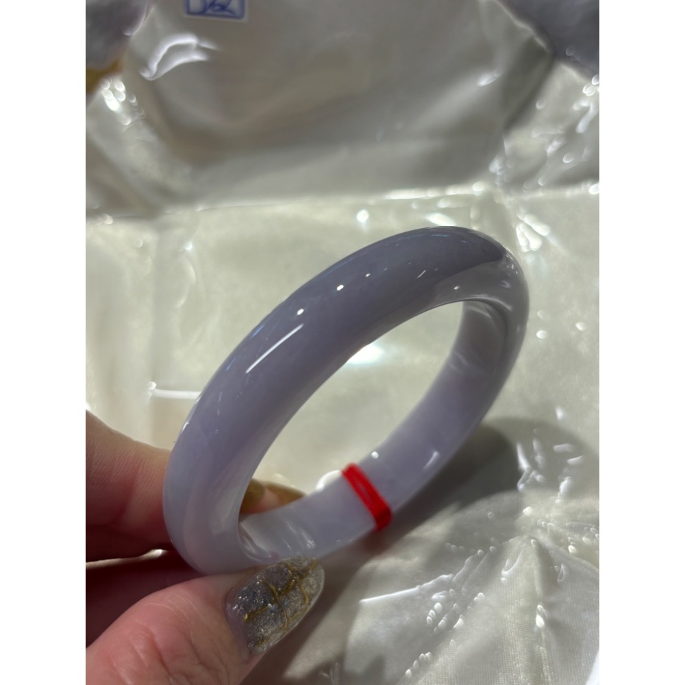 【一心翡翠】*天然緬甸玉翡翠A貨*紫羅蘭翡翠玉鐲#17.1圍內徑-0795-細節圖2