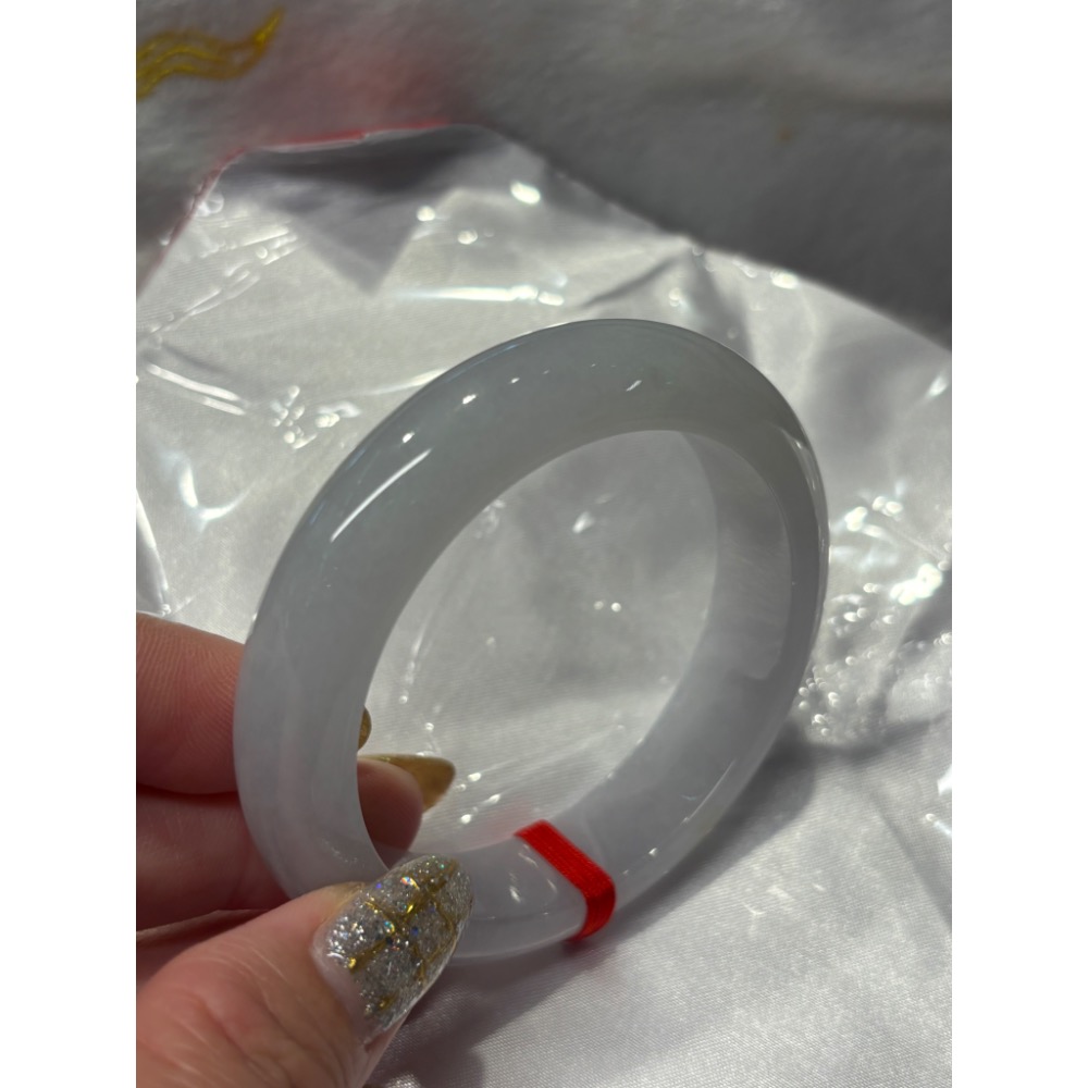 【一心翡翠]緬甸玉翡翠A貨*細冰糯翡翠玉鐲#17.1圍內徑54.4mm0584-細節圖3