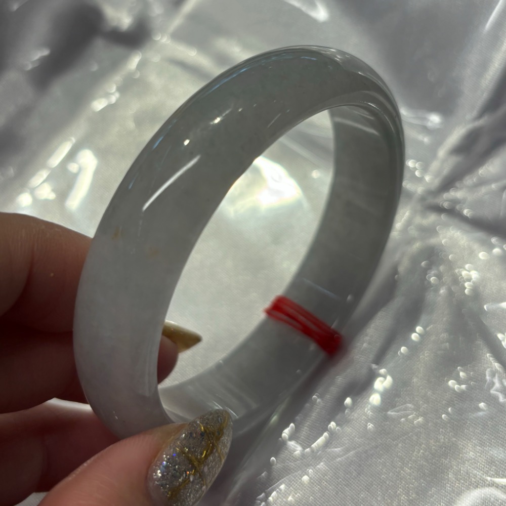 【一心翡翠*天然緬甸玉翡翠A貨*冰種翡翠玉鐲#18.1圍內徑57.7mm--細節圖3