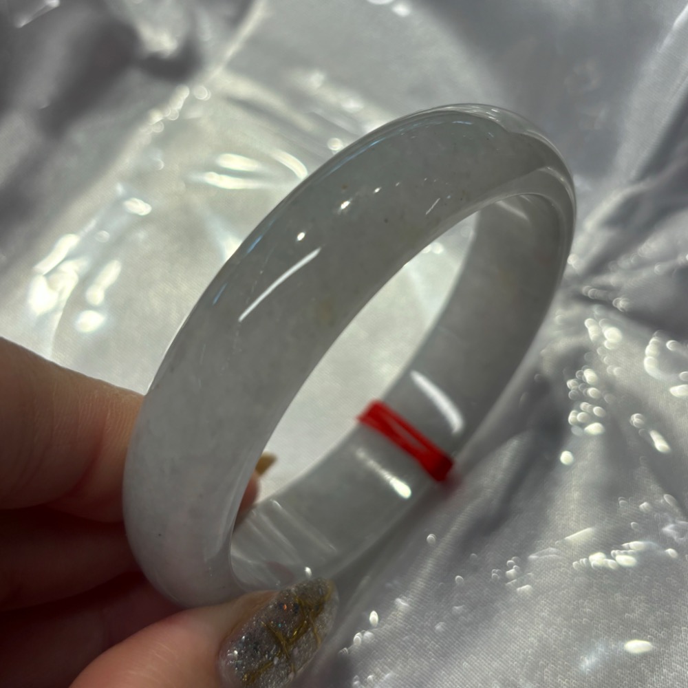 【一心翡翠*天然緬甸玉翡翠A貨*冰種翡翠玉鐲#18.1圍內徑57.7mm--細節圖4