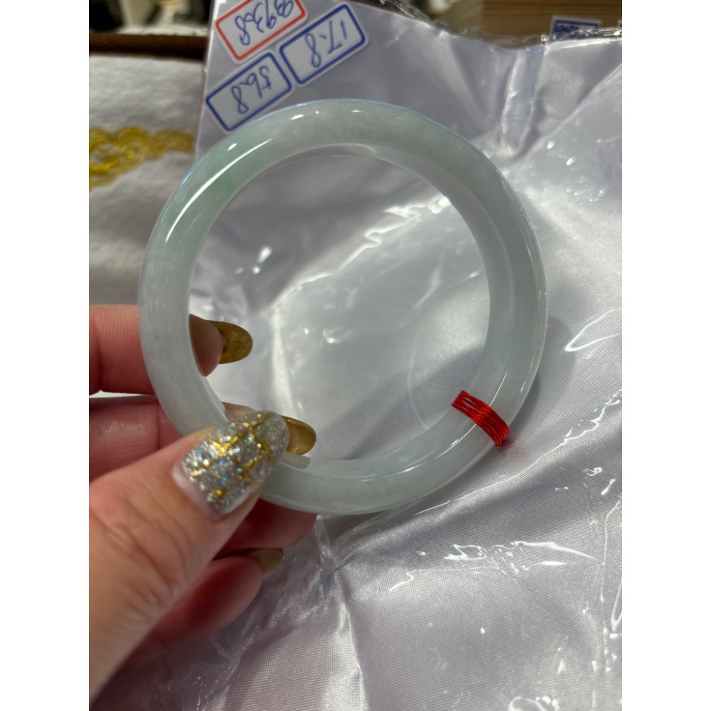 【一心翡翠】*天然緬甸玉翡翠A貨*冰綠翡翠玉鐲#17.8圍內徑56.8mm-0732-細節圖2
