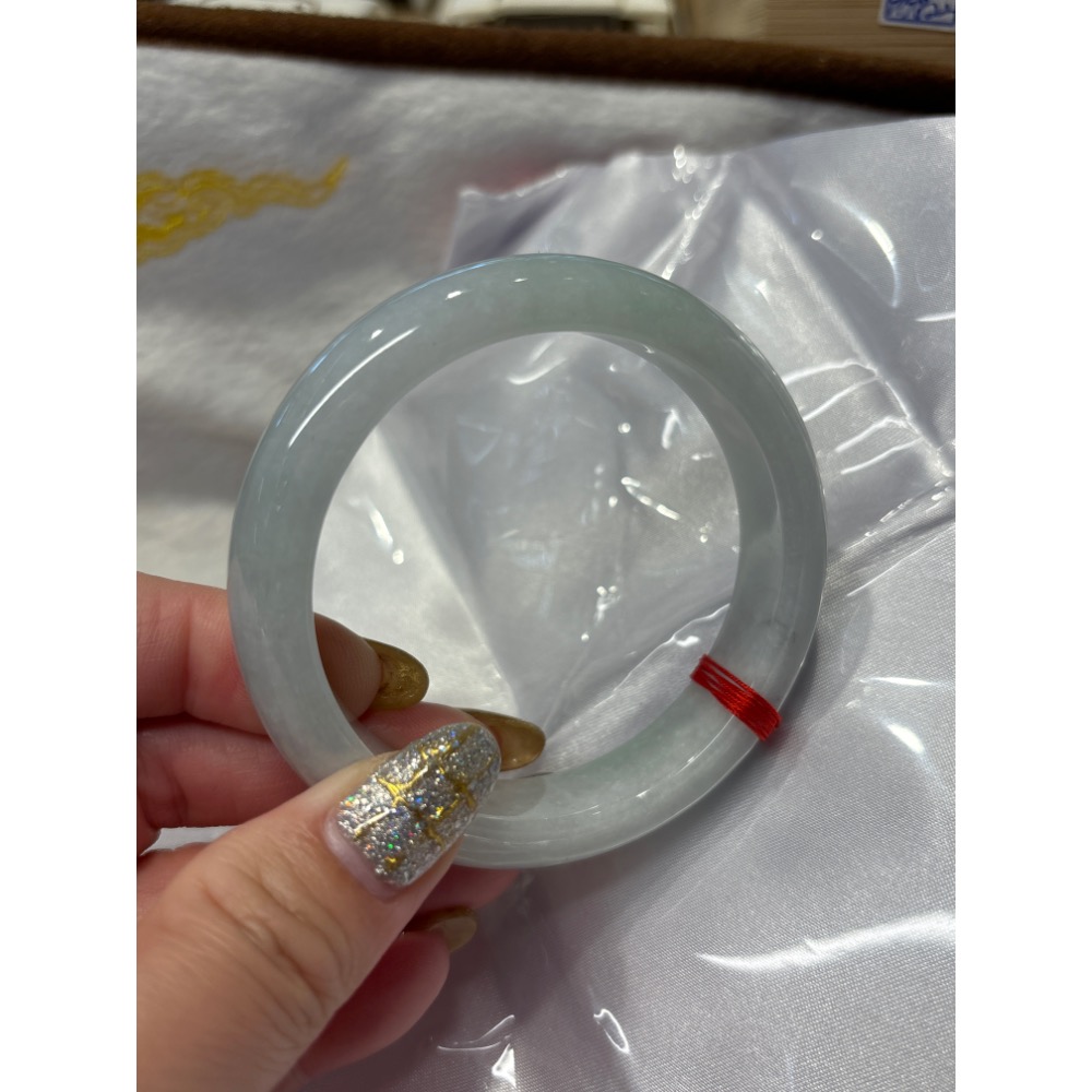 【一心翡翠】*天然緬甸玉翡翠A貨*冰綠翡翠玉鐲#17.8圍內徑56.8mm-0732-細節圖4