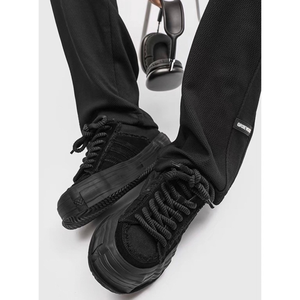 韓國 VBIN | 溶解建構厚底帆布板鞋-細節圖6