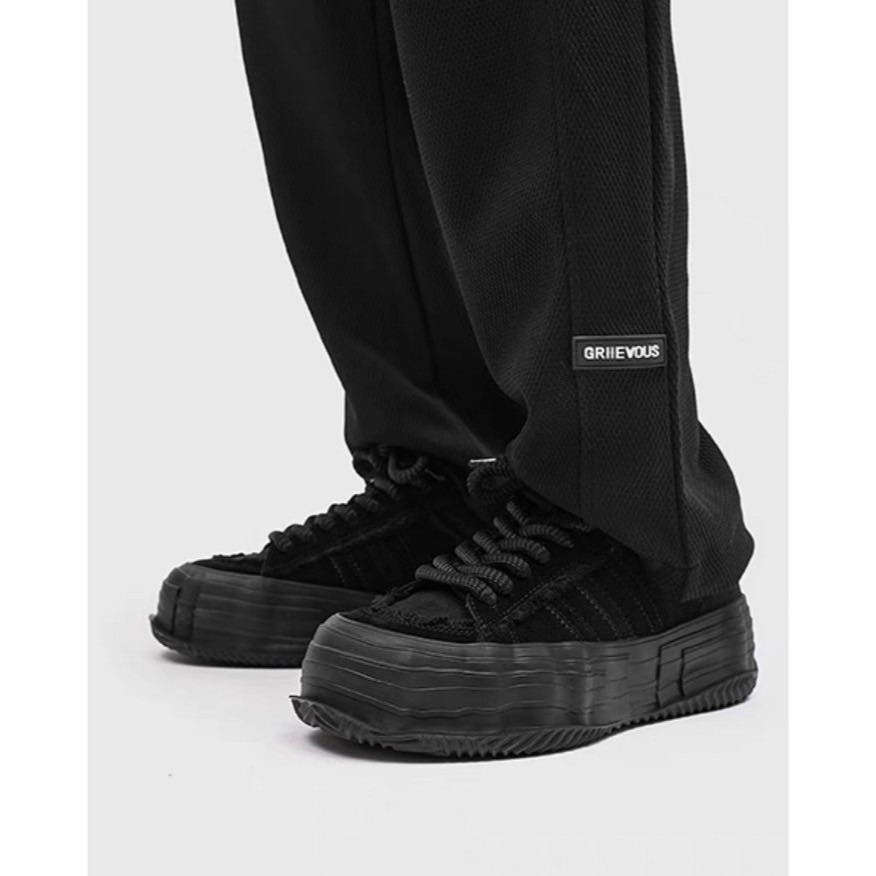 韓國 VBIN | 溶解建構厚底帆布板鞋-細節圖7