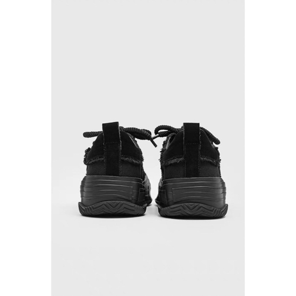 韓國 VBIN | 溶解建構厚底帆布板鞋-細節圖9