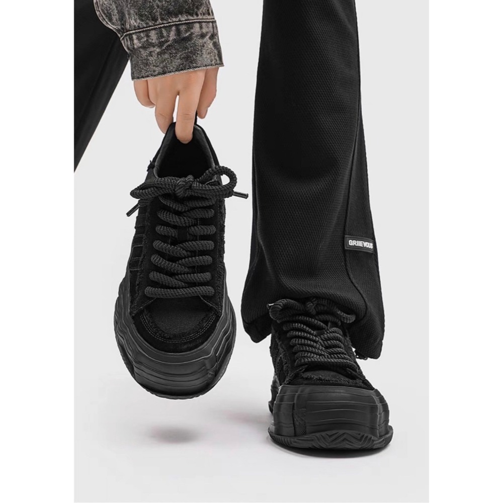 韓國 VBIN | 溶解建構厚底帆布板鞋-規格圖10