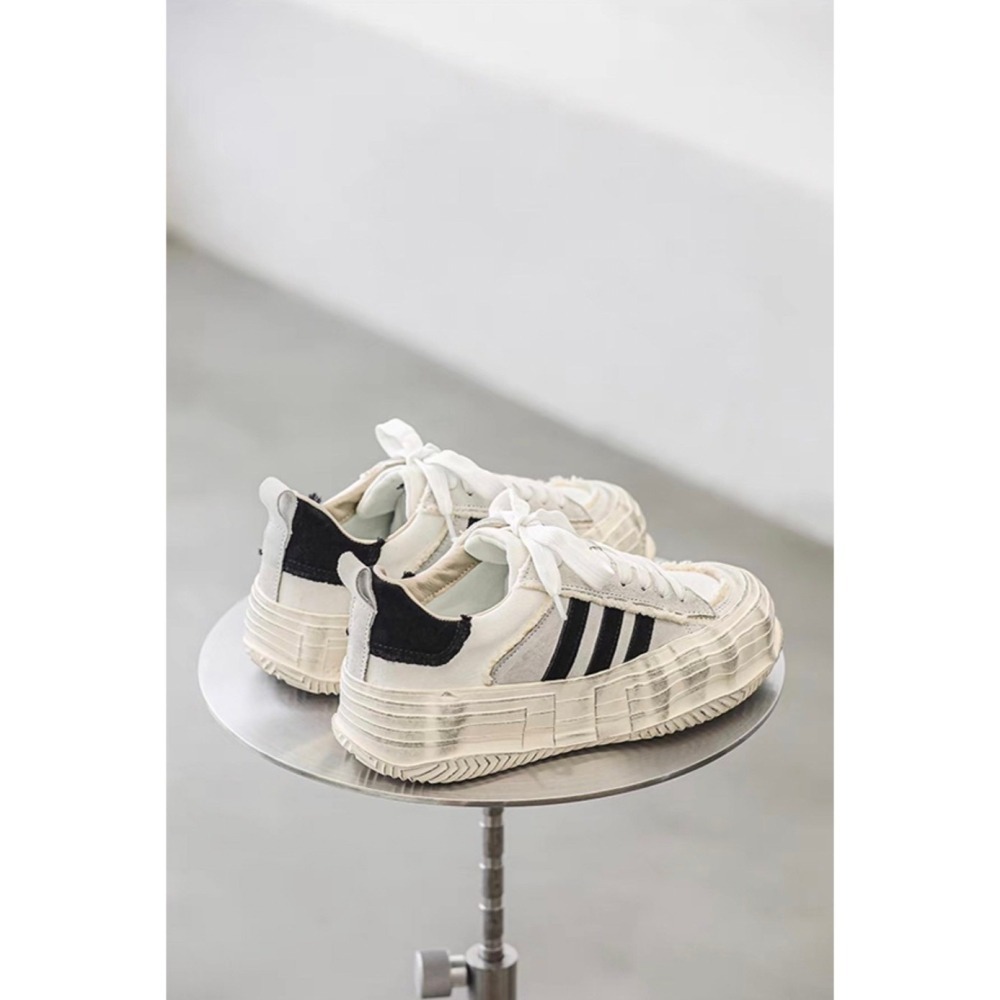 韓國 VBIN | 2.0 熊貓拼接髒髒建構厚底板鞋-細節圖10