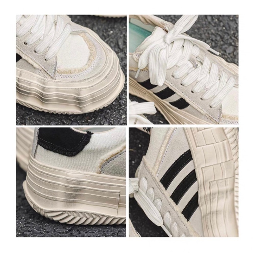 韓國 VBIN | 2.0 熊貓拼接髒髒建構厚底板鞋-細節圖11