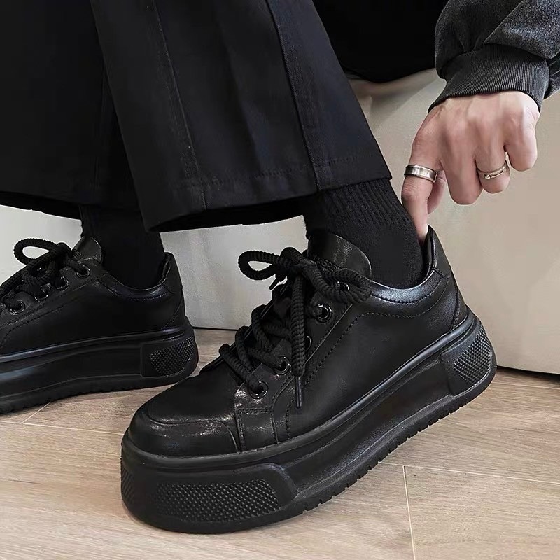 韓國 VBIN | 爆款素面厚底增高板鞋-細節圖2