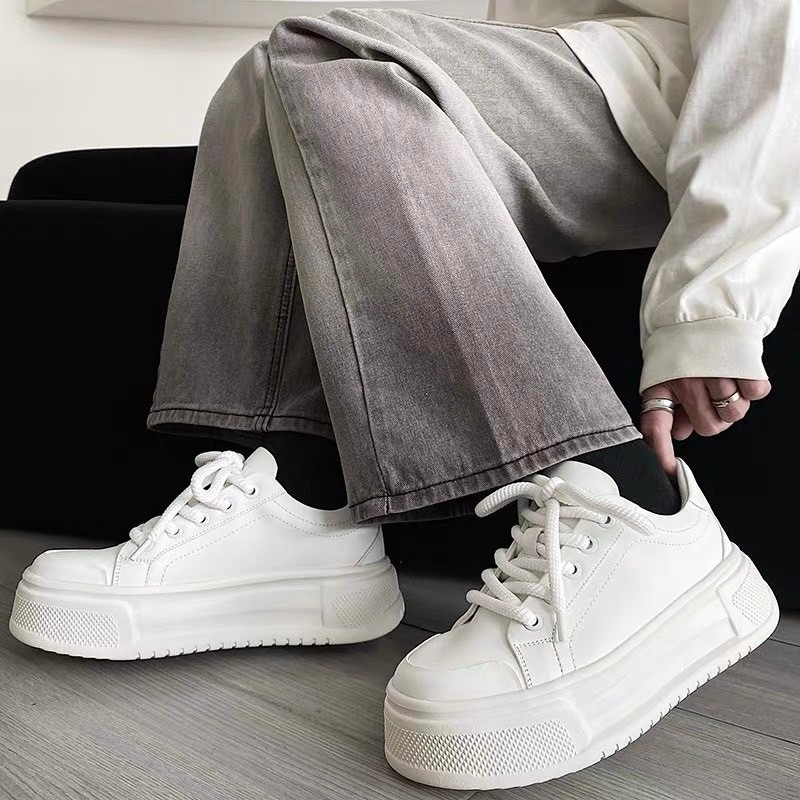 韓國 VBIN | 爆款素面厚底增高板鞋-細節圖3