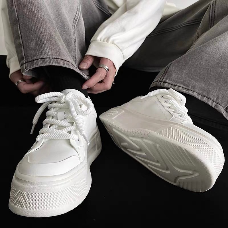 韓國 VBIN | 爆款素面厚底增高板鞋-細節圖4