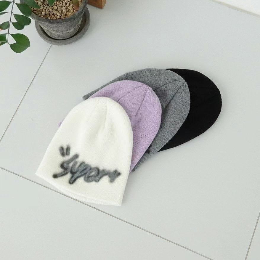 正韓UNI歐美塗鴉印花針織帽-細節圖6