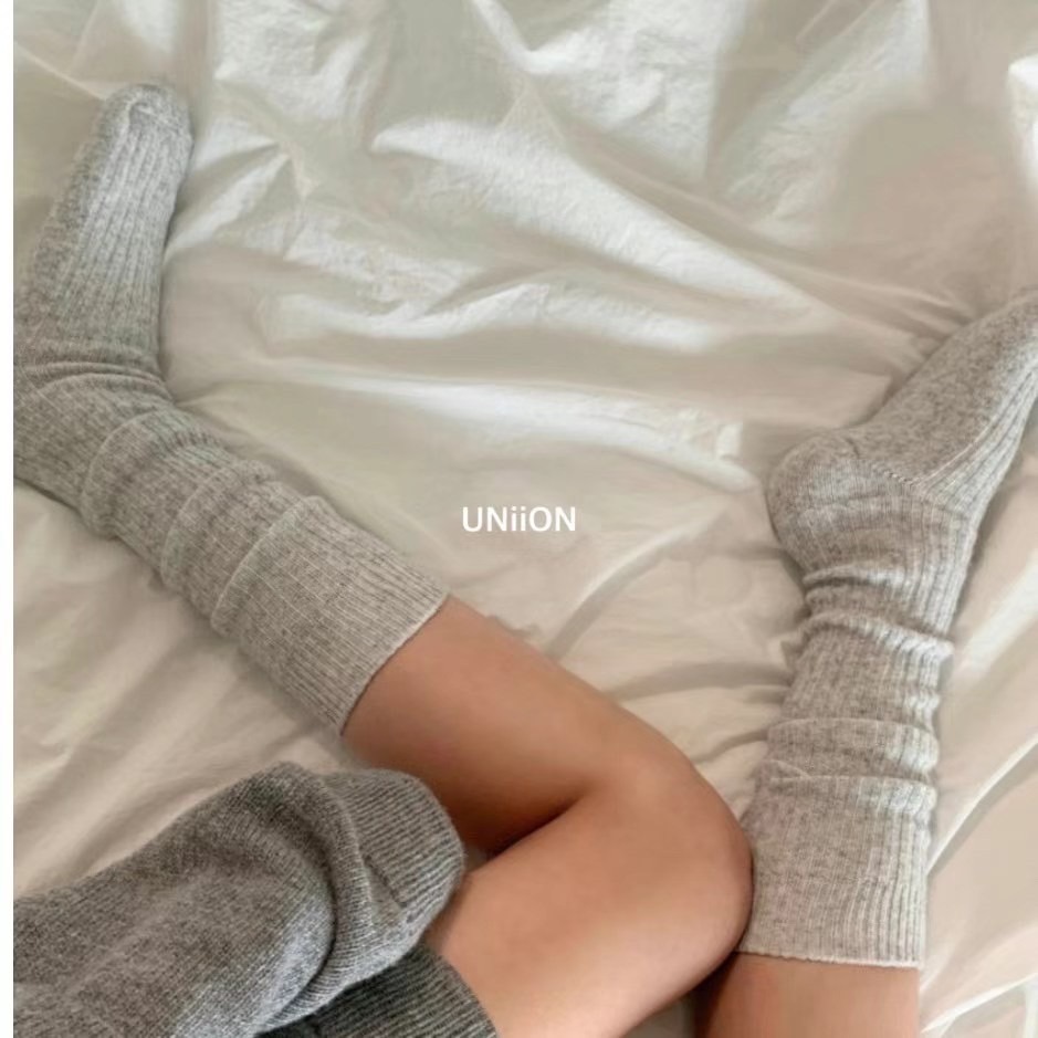 正韓UNI素色小腿襪-細節圖2