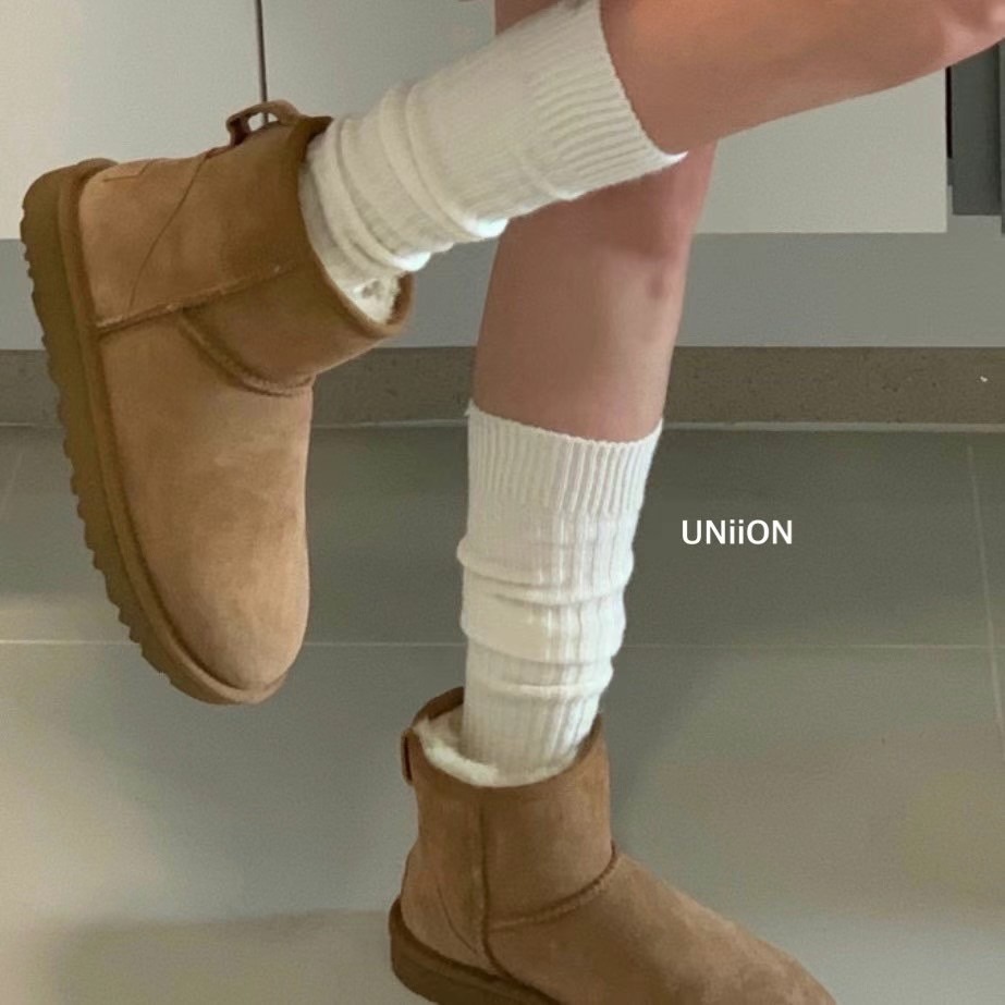 正韓UNI素色小腿襪-細節圖3