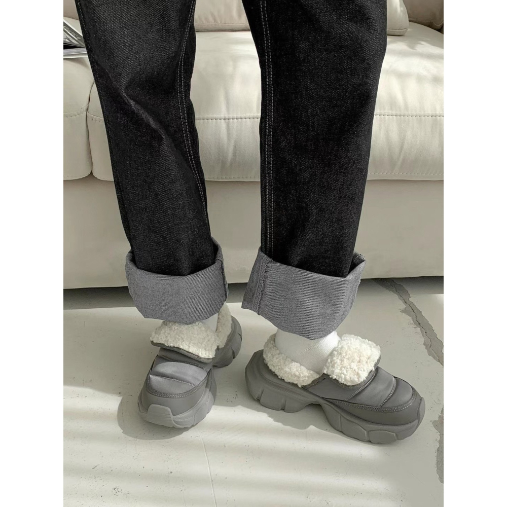 正韓NAA百搭羊毛包頭穆勒鞋-細節圖3