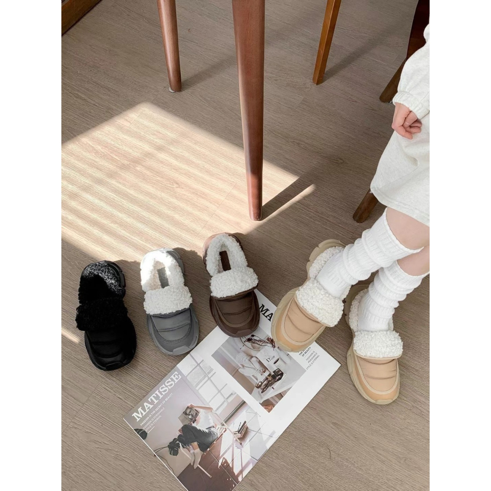 正韓NAA百搭羊毛包頭穆勒鞋-細節圖6