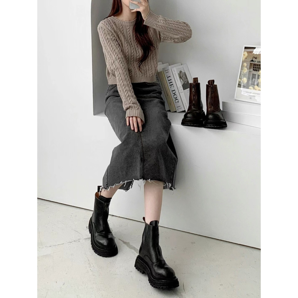 正韓NAA高定款增高英倫短靴-細節圖4