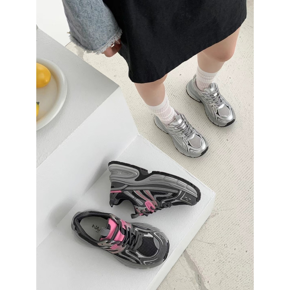 正韓NAA拚色厚底老爹鞋-細節圖3