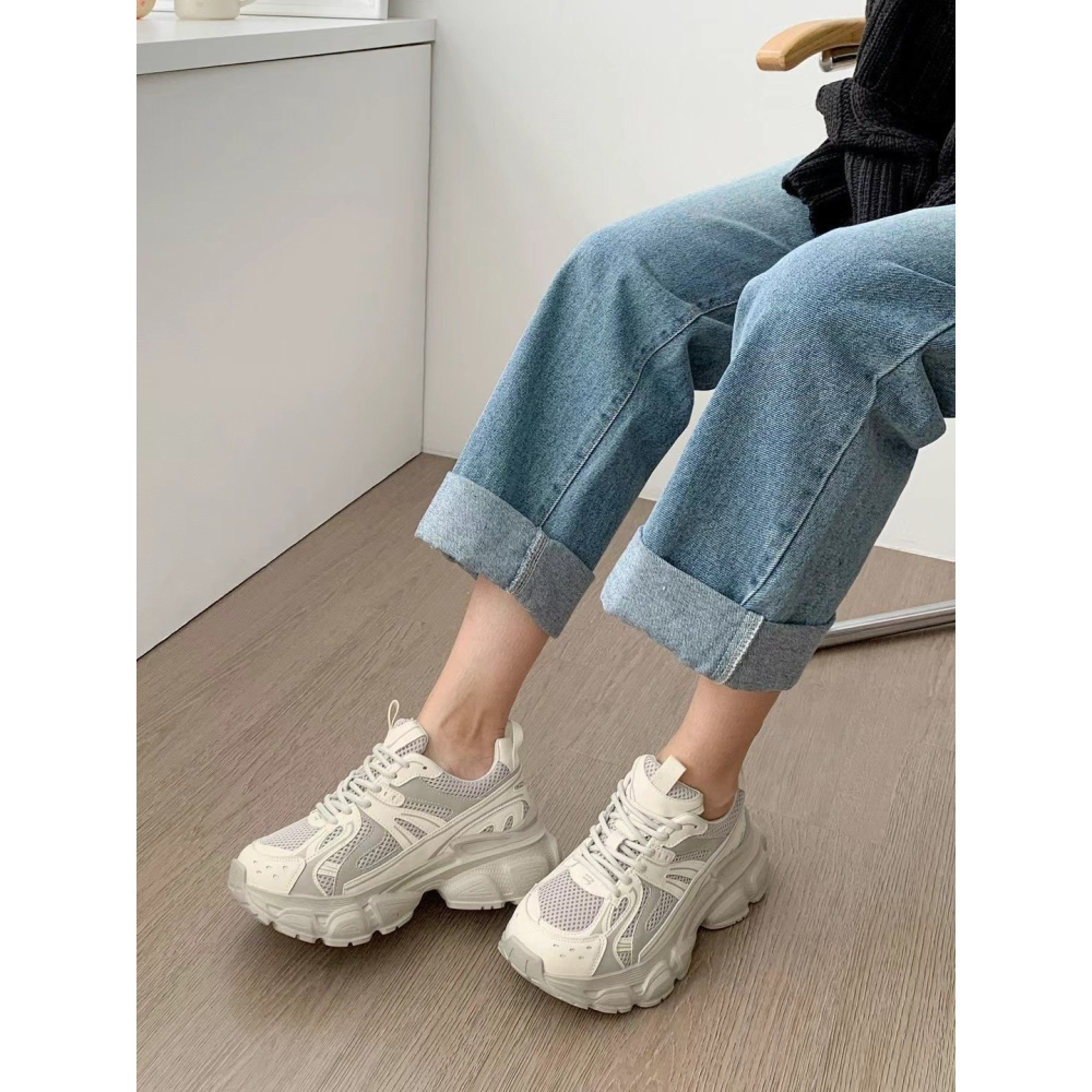 正韓NAA羊皮透氣增高老爹鞋-細節圖7