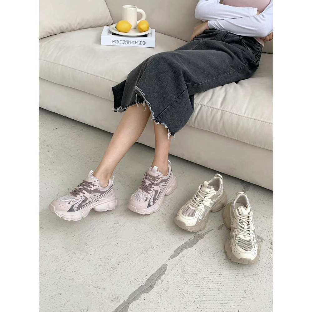 正韓NAA羊皮透氣增高老爹鞋-細節圖9